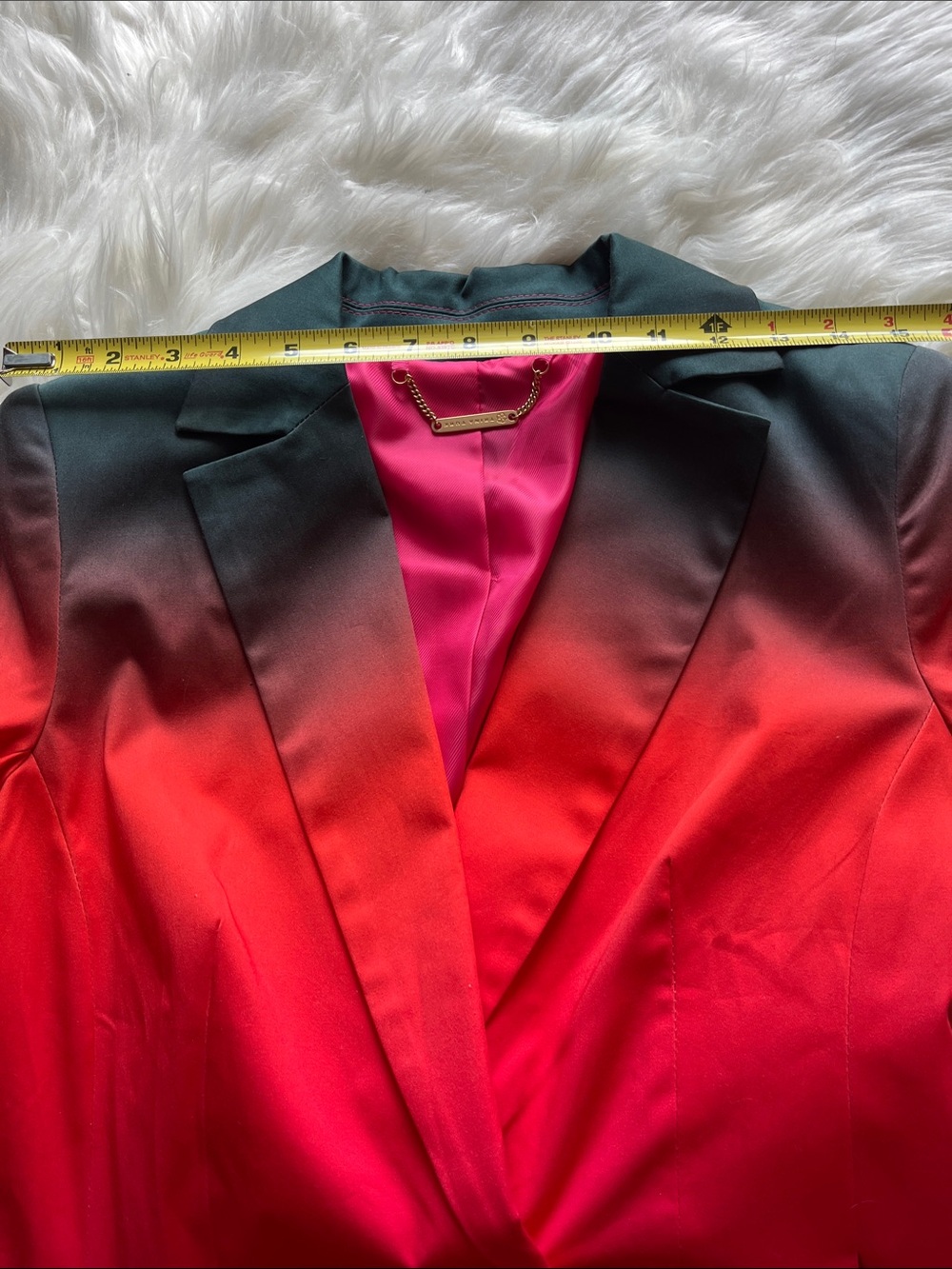 🆕 Trina Turk Women's Pink Ombre Blazer Size 4 Double-Button Tailored - Picture 13 of 16